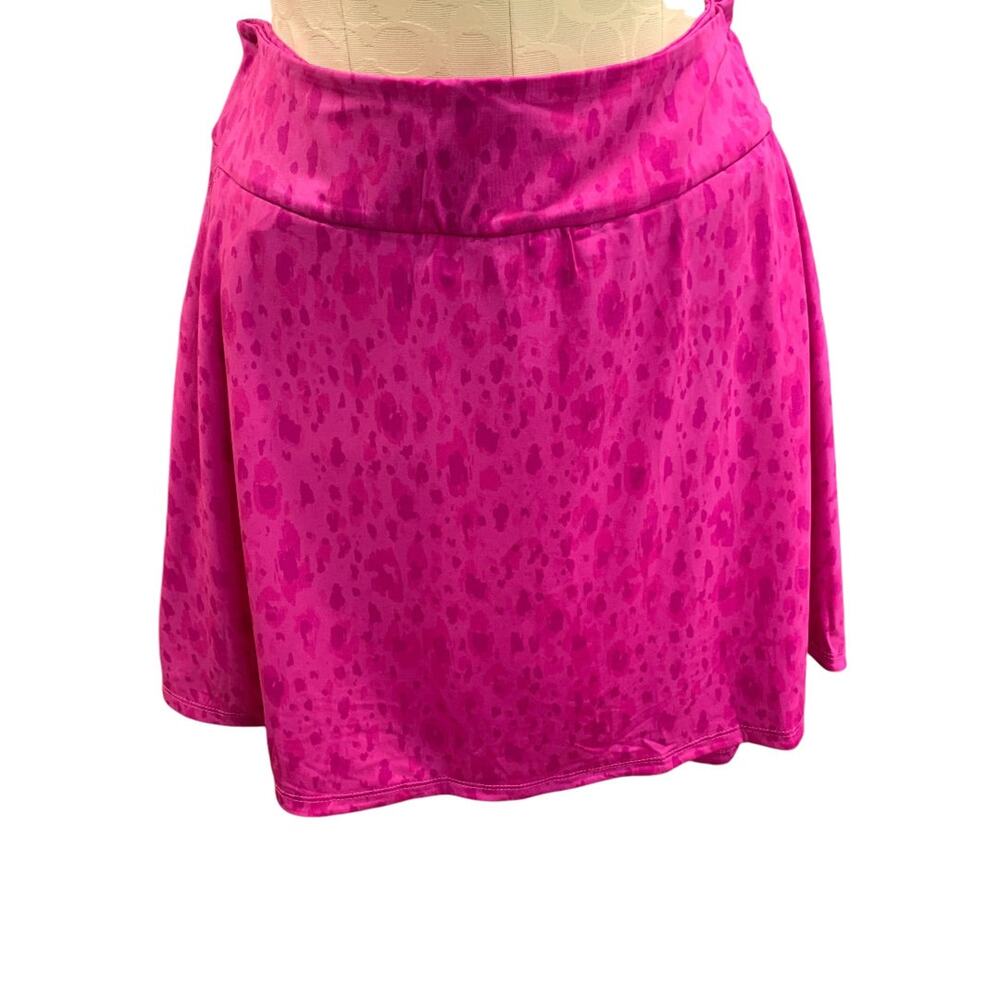 Large Adidas Womens New Print Golf Skirt Skort Fuchsia HY4096